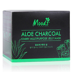 Гидрогелевые патчи для глаз из Тайланда с алоэ и бамбуковым углем MOODS ALOE CHARCOAL STARRY MULTIPURPOSE JELLY MASK 60 шт