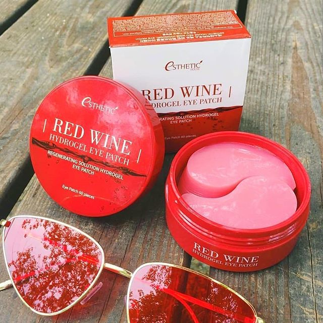 Корейские гидрогелевые патчи для кожи вокруг глаз с экстрактом красного вина ESTHETIC HOUSE RED WINE HYDROGEL EYE PATCH 60 шт. корея