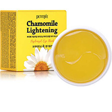 Корейские осветляющие гидрогелевые патчи с экстрактом ромашки PETITFEE Chamomile Lightening Hydrogel Eye Mask