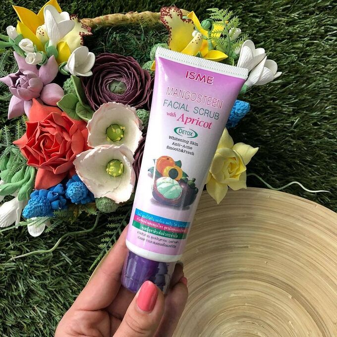 Натуральный Тайский скраб для лица с Мангостином и Абрикосом ISME Mangosteen Facial Scrub with Apricot купить в Москве и Московской области.