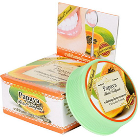 Отбеливающая травяная зубная паста из Тайланда Папайя Rochjana Papaya Toothpaste 30 гр.