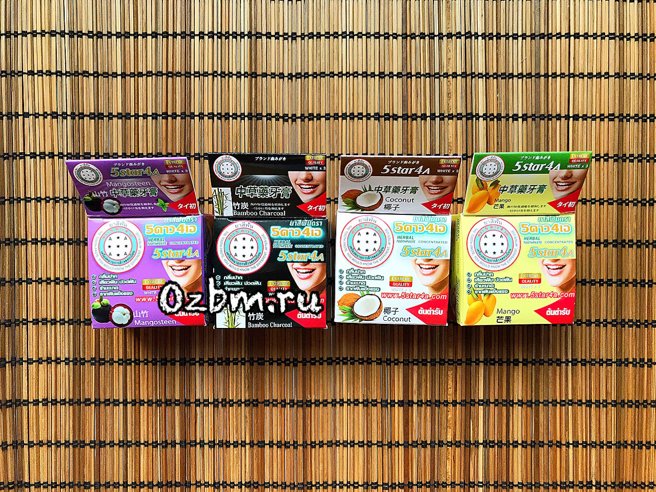 Тайская концентрированная отбеливающая зубная паста с бамбуковым углем от 5STAR 4A 25 гр.