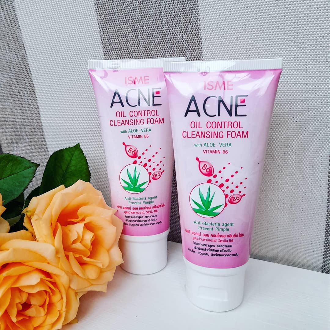 Тайская пенка для умывания против АКНЕ с алоэ вера ISME ACNE OIL CONTROL CLEANSING FOAM
