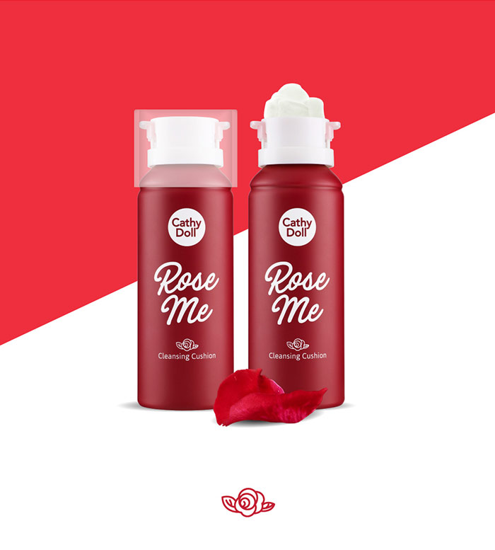 Тайская пенка для умывания с розовой водой Cathy Doll Rose Me Cleansing Cushion 150 мл. таиланд. web-detail-roseme-cleansing-cushion