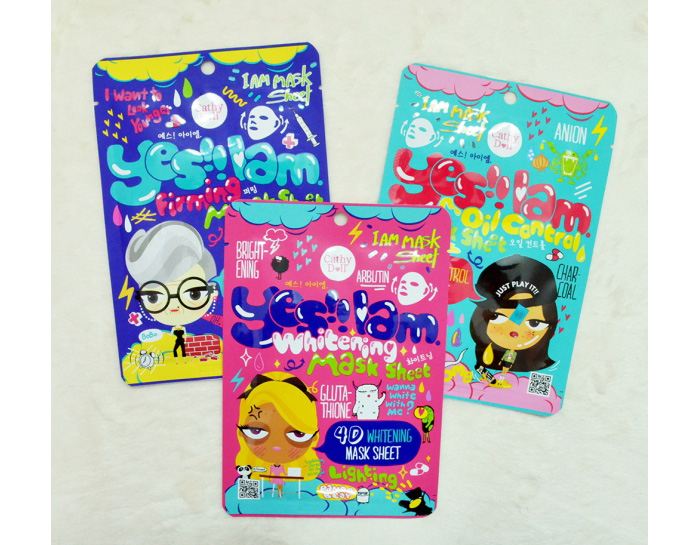 Тайская тканевая маска для лица с эффектом отбеливания кожи Cathy Doll 4D Yes I Am Whitening Mask Sheet 35 гр.таиланд