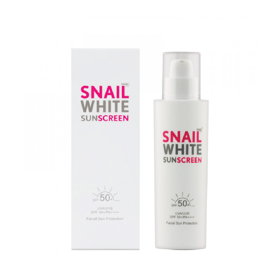 Тайский солнцезащитный крем для лица SNAIL WHITE SUNSCREEN SPF 50+/РА++++ NAMU LIFE 51 мл.